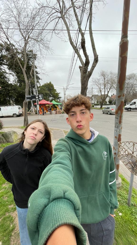 Foto con Tati yendo al come